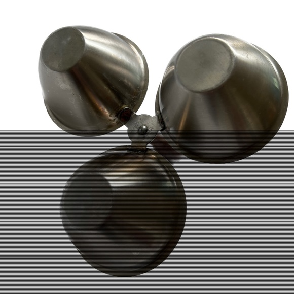 EATON HADDON HALL Mid Century Modern 3 Condiment Server Caddy Stainless Japan - Picture 5 of 6